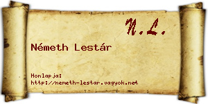 Németh Lestár névjegykártya